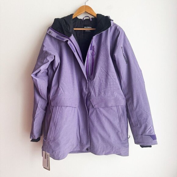 Salomon Stance Cargo Jacket Lavender Purple XL - Picture 3 of 9